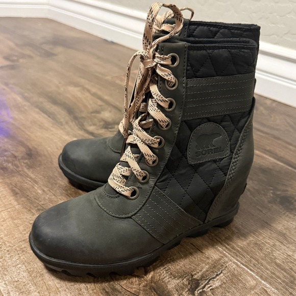 Sorel Shoes - Sorel Women's Lexie Hidden Wedge Waterproof Booties,Dark Slate,6.5(NWT)